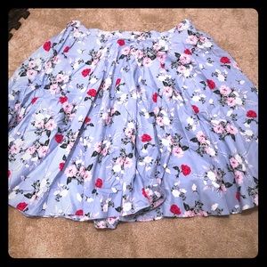 Baby bleu floral skirt